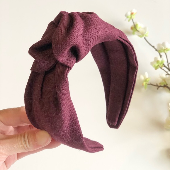 Yobys' Mulberry Linen Knot Headband | Handmade - Picture 1 of 8